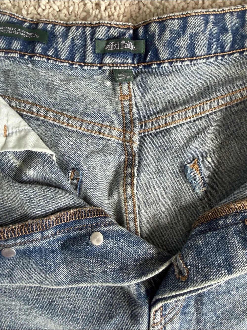 wild fable Women's Light Blue High-Rise Denim Shorts